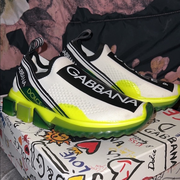 Dolce And Gabbana Neon Logo Sneaker Size 36 - Picture 2 of 4
